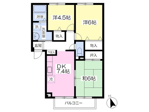 フォブール美和台Ⅰ－Ｃの物件間取画像